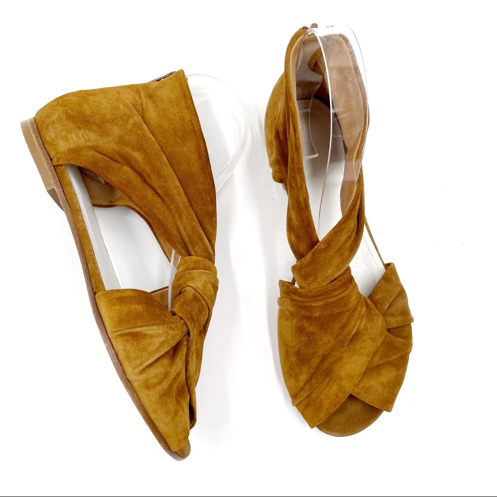 Maison Martin Margiela Sandals Brown Suede Twist Top Size 36.5 / 6.5